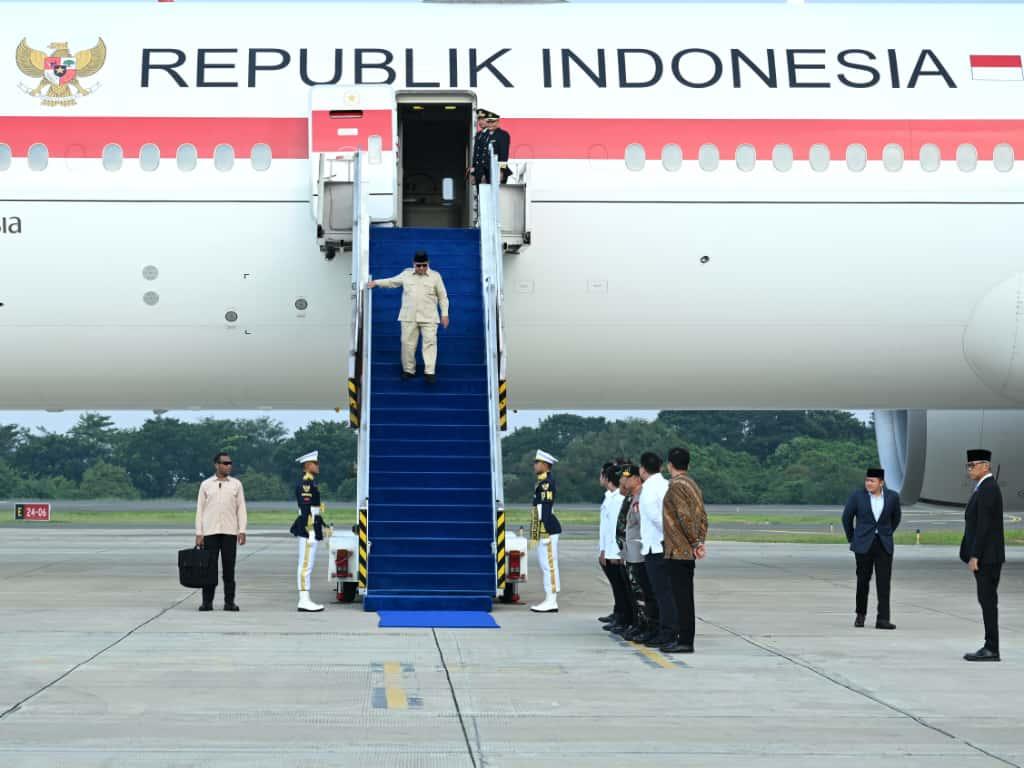 Presiden Prabowo Subianto Kembali ke Tanah Air Usai Rampungkan Lawatan ke Empat Negara Strategis